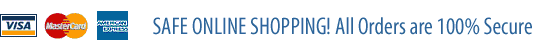 Safe online shopping. All orders are 100% secure